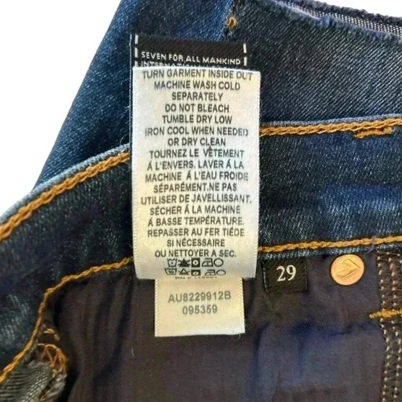 Seven 7 for all Mankind Denim Shorts Raw Hem or Cuffed cutoff from jeans Size 29 - Picture 8 of 12